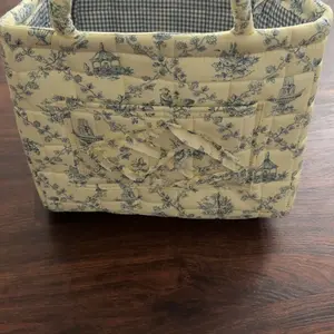 Car Storage Basket Organizer, Multi-Purpose Car Interior Accessories, Durable & Space-Saving Design for Vehicles – Perfect for Easter Baskets, Mother’s Day & Baby Shower Gifts | Game Day Essential, Quilted Tote Bag Inspired