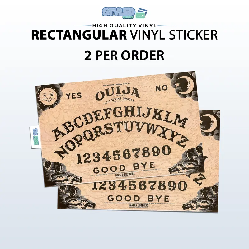 Halloween ouija rectangle vinyl sticker