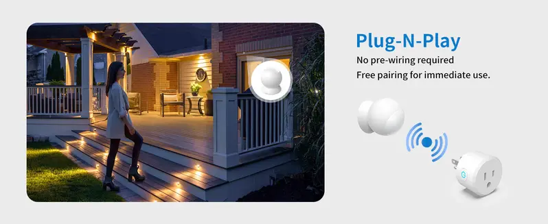 110V-120V Wireless Motion Sensor Outlet with Timer - Plug-and-Play PIR Activated Switch, Energy Saving Indoor Detector (16A, 2000W Max, 39ft Motion Range, 3 Sensor Modes, 130ft Wall RF Reach, Poweroff Memory) for Lights, Exhaust Fan (Bathroom Use)