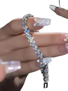 Luxury High-End Love & Diamond Decorated Shiny Bracelet, Elegant Jewelry for Women, Perfect Gift for Special Occasions, Exquisite Bracelet, High Quality Bracelet