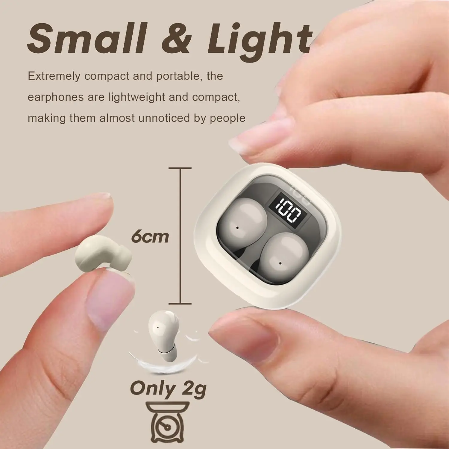 MSHUKCOE Mini Invisible Earbuds Wireless Micro Tiny Smallest Discreet Sleeping Sleep Headset, With Mic, For Small Ear Canals Sleep Sleeping Invisible Ear Buds Mini Discreet Headphones summerwins