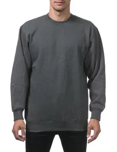 Pro Club Men's Heavyweight Crew Neck Fleece Pullover Sweater - Charcoal - XXL