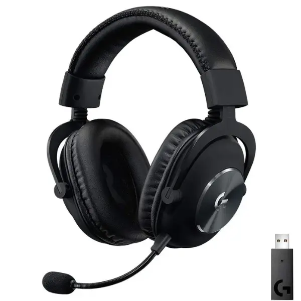 Logitech G PRO X Wireless LIGHTSPEED Gaming Headset with Blue VO!CE Mic Filter Tech, 50 mm PRO-G Drivers, and DTS Headphone:X 2.0 Surround Sound, 20+ Hour Battery Life - Black