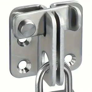 Heavy-duty 304 stainless steel flip lock. Anti-pry, anti-theft bolt, corrosion-resistant, pre-drilled for easy install. For garage, shed, cabinet, sliding door, pet cage. Durable hardware for home/commercial use, DIY favorite