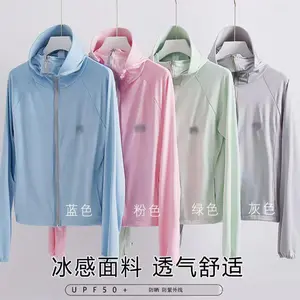 Japanese Little Rabbit Ice Silk Sunscreen Shirt for Women, Spring and Summer, Lightweight Long-Sleeve Sun Protection Shirt, UV Protection, Breathable