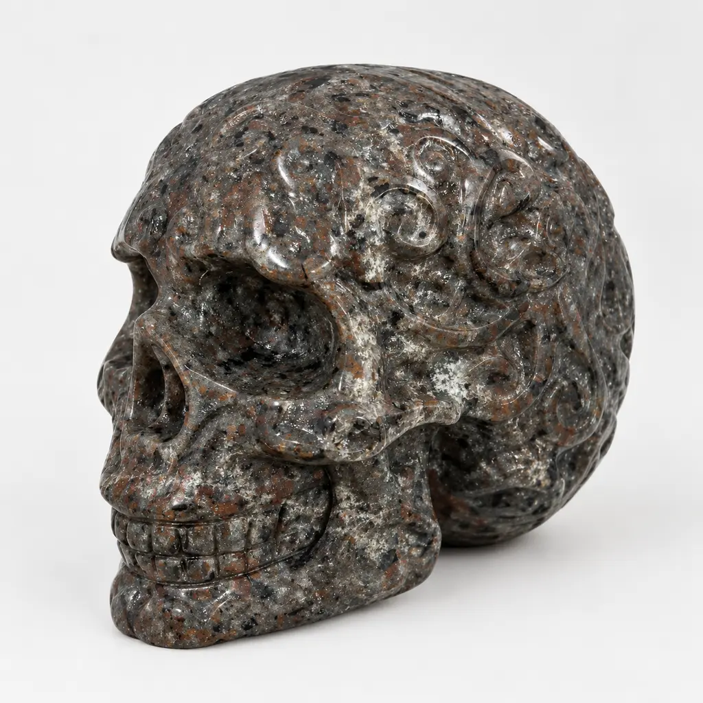 Stargate Yooperlite Carved Skull, 8 x 6 cm