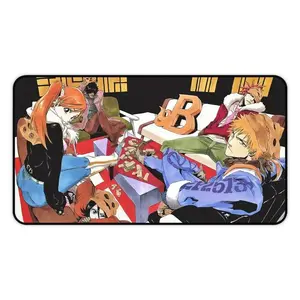 Bleach Anime Mouse Pad with Ichigo, Orihime & Rukia, Stylish Lounge Scene Gaming Desk Mat for Otaku, Manga and Anime Fans