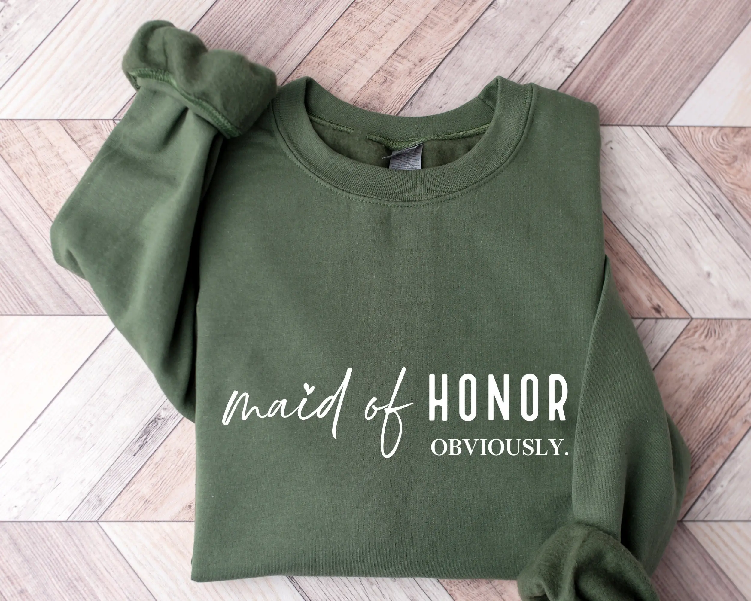 Maid of Honor Sweatshirt, Maid of Honor Obviously, Bridesmaid Gift, Bridesmaid Tee, Bridesmaid, Bridal Gifts, Wedding Gift, Wedding Sweater Womenswear Crewneck Hoodie Tee Tops Underwear Women Lady