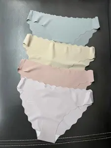 Women's Triangle Panties Set, Pure Color Halloween Pattern Design, Fitted Comfortable Seamless Underwear for All Seasons, Fashion Comfy Underwear