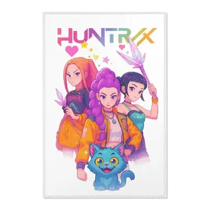 Huntrix Demon Hunter Area Rug - Gothic Home Decor, Occult Floor Mat, Witchcraft Accent Rug, Halloween Decor, Supernatural Rug