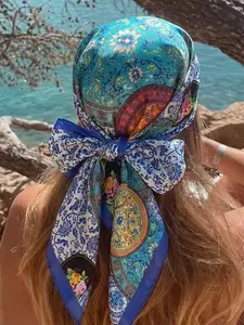 Paisley Print Bandana for Women, Stylish Hair Accessory & Versatile Headwear, Perfect for Casual & Everyday Use, Paisley Print Scarf