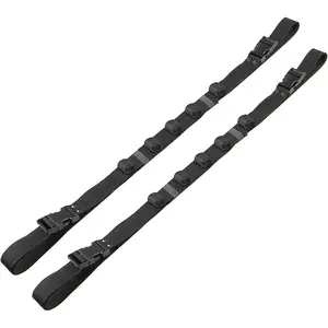 2 Pack Car Fishing Rod Holder Adjustable Fishing Pole Holder Belt Straps, Vehicle With 4 Handle Fishing Pole Rack Fishing Rod Rack Carrier  Car SUV Van Truck(Black)
