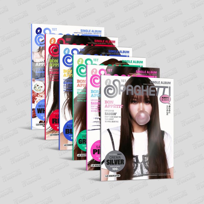 LE SSERAFIM — SPAGHETTI [Compact Ver.] | CD, Compact Booklet, Random Photocard, Mini Poster, Sticker | K-Pop Album | Fast U.S. Shipping