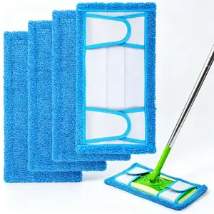 Reusable Microfiber Mop Pads - Ultra-Soft Microfiber Mop Head for Gentle, Effective Cleaning of Multiple Floor Types, Floormats (Home Care Broom Supplies)