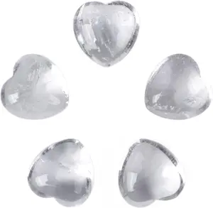 4~7 Counts Heart Shape Clear Quartz Crystal Reiki Crytsal Healing Stone Home Decor From IG Crystal