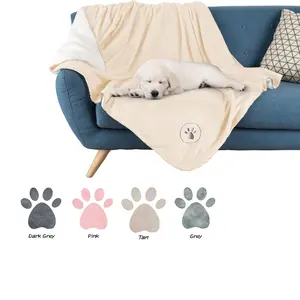 Waterproof Reversible Sherpa Puppy Dog Blanket, Ideal for Couch, Bed & Car Use, Durable Protection Against Spills & Stains by Petmaker