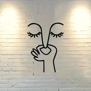 Iron Funny Wall Art for Living Room Bedroom Bathroom Decor Creative Humorous Hanging Sign for Home Modern Home Decor