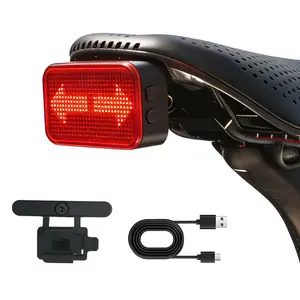 Smart Animated Bike Tail Light | Live Speed, Brake Sensor, Auto On/Off, 3 Modes, XL Screen | USB Rechargeable Safety Light for Road & City Cyclists