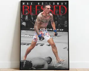 Max Holloway, Poster, UFC Poster, Poster Ideas, Fighter Poster, Athlete Motivation, Wall Decor, Sport Poster