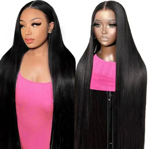 Straight Wigs Human Hair 180 Density 13x6 Hd Lace Front Wigs Pre Plucked Straight Glueless Human Hair HD Transparent Human Hair Lace Front Wigs with Baby Hair Lace Front Wigs for Women
