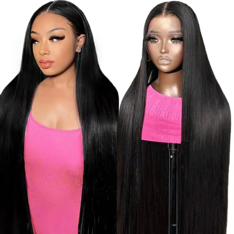 Straight Wigs Human Hair 180 Density 13x6 Hd Lace Front Wigs Pre Plucked Straight Glueless Human Hair HD Transparent Human Hair Lace Front Wigs with Baby Hair Lace Front Wigs for Women