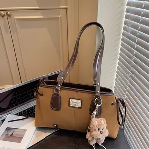 High-Value Fashion Large Capacity Shoulder Bag, Korean Trendy Unique Versatile Women's Bag, Fall Winter Commuter Underarm Bag, Pu Tote Satchel