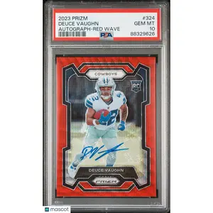 Deuce Vaughn PSA 2023 Autograph Red Wave 10