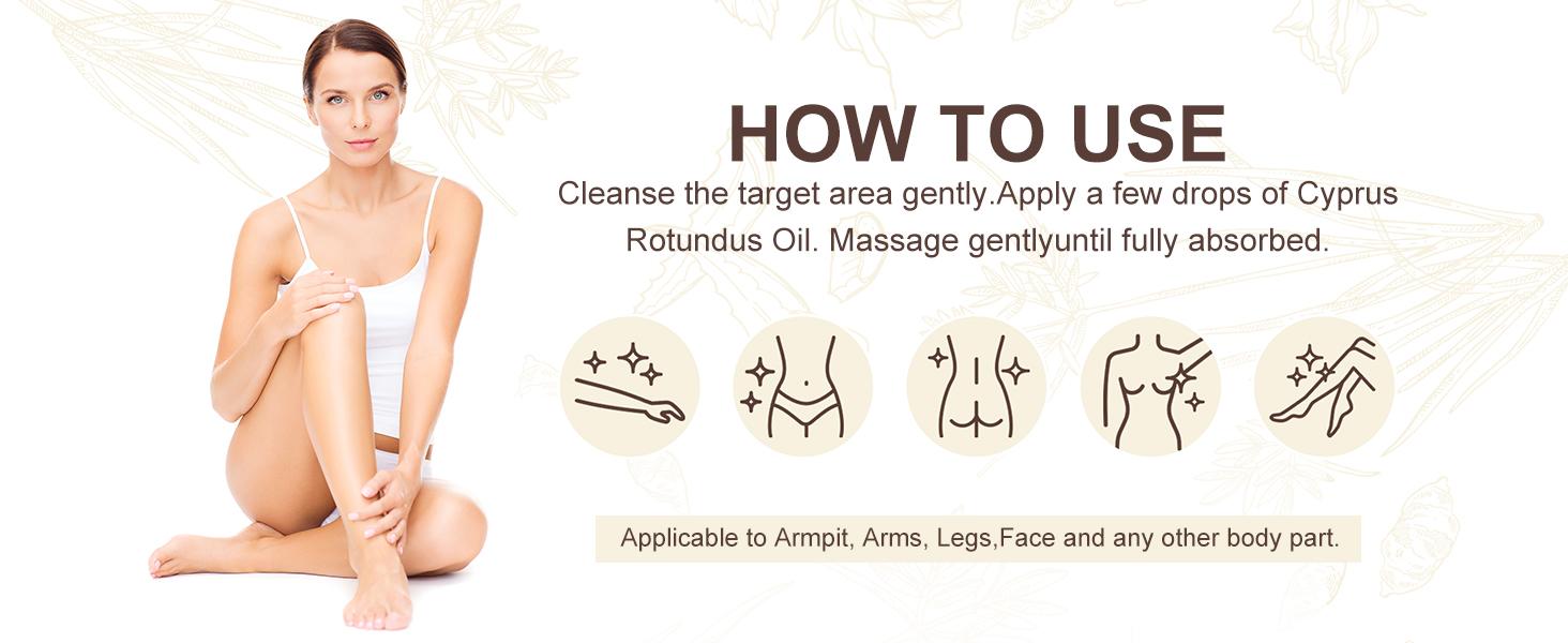 Cyperus Rotundus Oil, Cyperus Rotundus Oil for Hair Removal, Natural Nut Grass Oils for Reducing Body Hair Growth, Moisturizes & Soothes Skin, Suitable for All Skin Types (Pack of 1-2.02 FL.OZ)