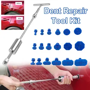 Car Dent Repair Tool Kit, Long T-Handle Puller, Paintless Dent Removal Set, Ideal for Minor Hail Damage, No Glue Gun Included