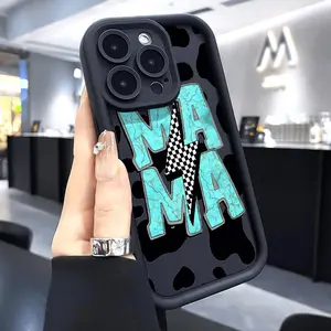 Phone Cases Suitable for IPhone17,16, 15, 14, 13, 12, 11,pro Promax Plus Air Mama Pattern Pocket-Friendly Shockproof Silicone Protective Cellphone Softcase Gift For Girls and Women