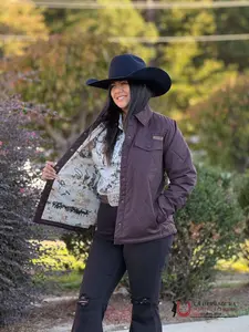 ARIAT WOMENS MOLE GRIZZLY QUILTED BARN JACKET 10052401