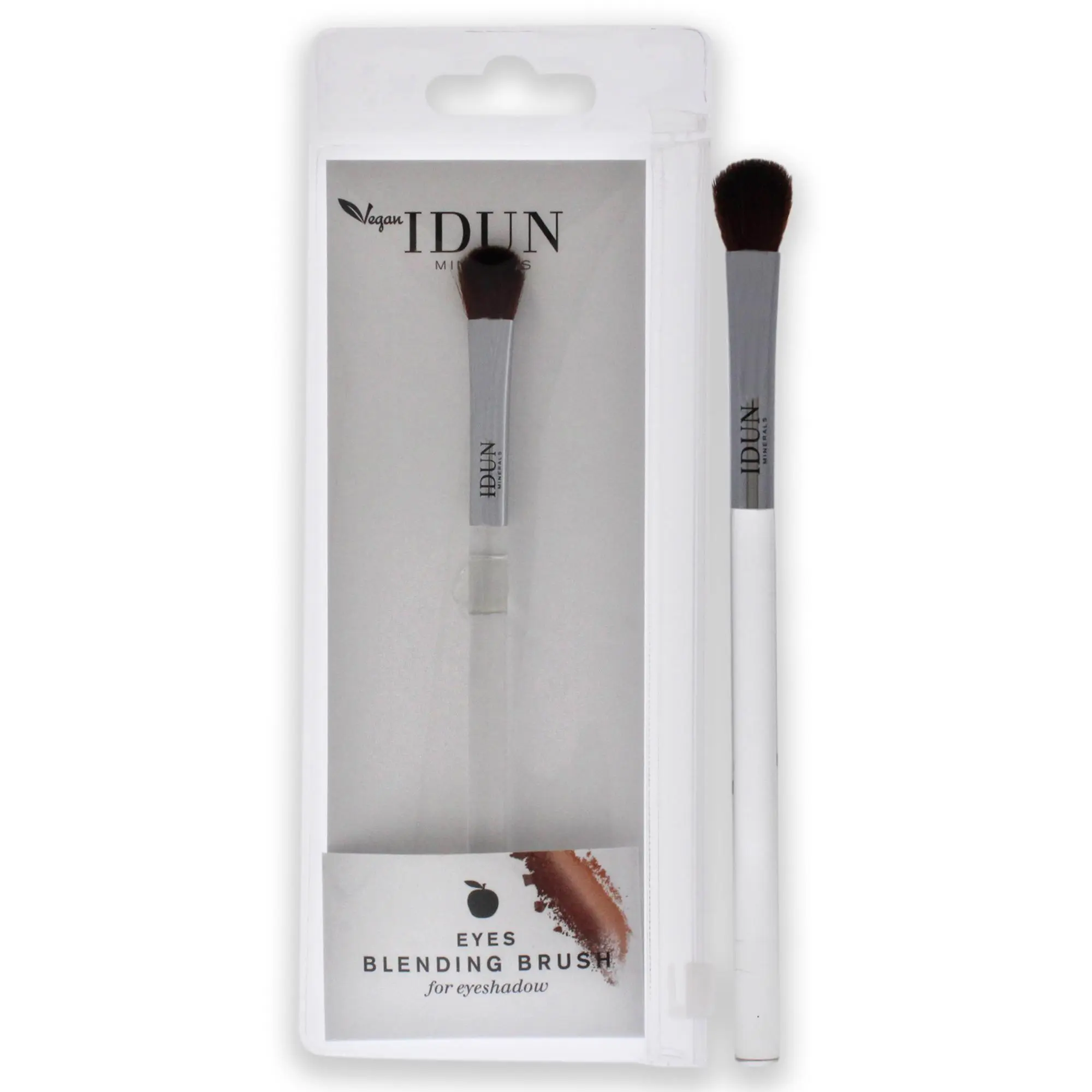 Idun Minerals Angled Blending Brush - 010, Angle Shape Design for Eyeshadow Blending, Ideal for Women's Makeup Needs, 1-Piece with Neat Packaging