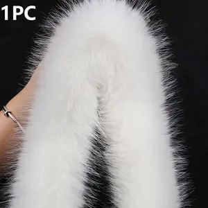 100cm Multicolor Artificial Fur Ribbon, Plush Decorative Trim, Luxurious Imitation Fox Fur Strip, Soft Fuzzy Sewing Edge, DIY Fashion Craft Decoration