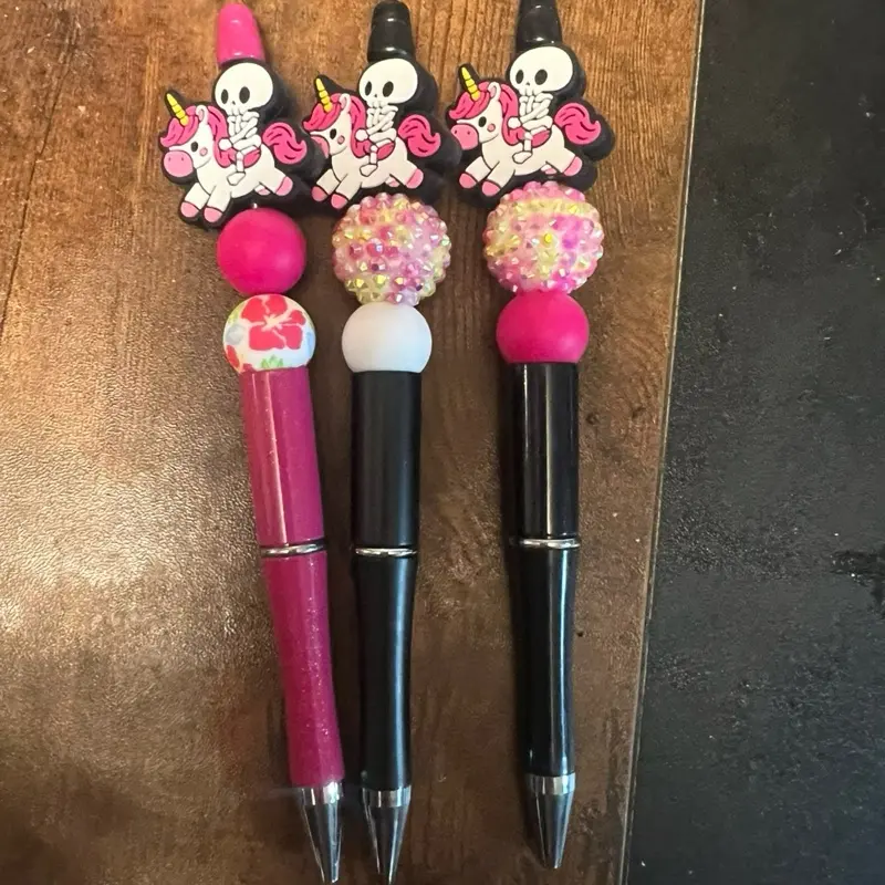 Skeleton Riding Unicorn Pen - Unique Design with Unicorn Theme - Ideal for Creative Writing and Crafting
