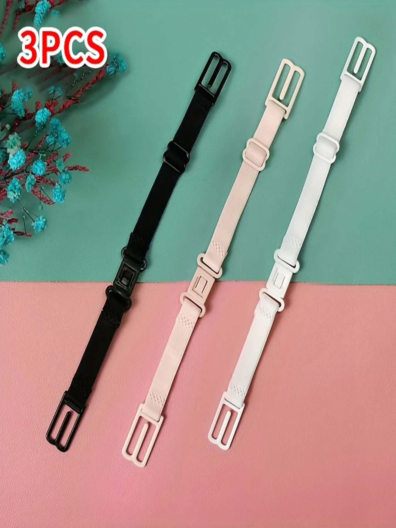 3pcs bra strap clip, adjustable elastic shoulder strap non-slip buckle, comfortable adjustable non-slip bra strap, Women's underwear and lingerie accessories, Adjustable Straps, Womenswear