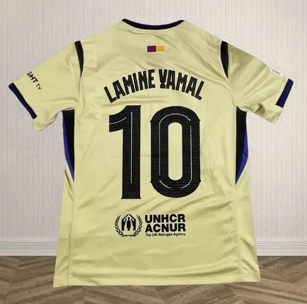 Away No. 10 Lamine Yamal Light Cream Short-Sleeve Collector's Edition Soccer Jersey