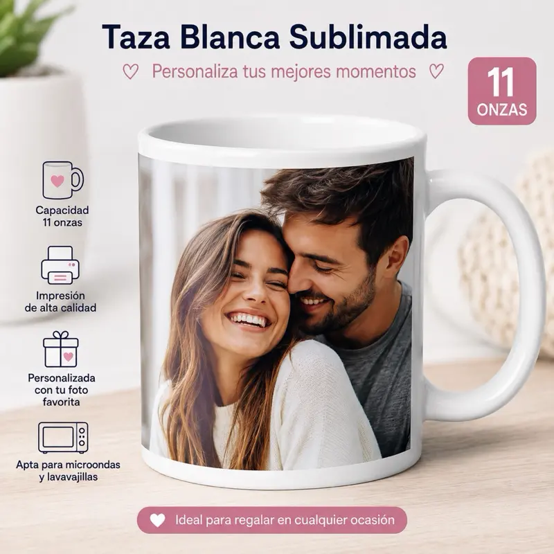 Taza de 11oz sublimable personalizados en live