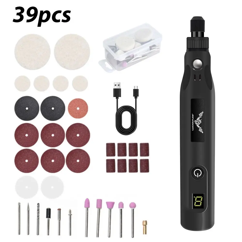 JENABOM Portable Electric Engraving Pen, Rechargeable Adjustable Speed Engraving Pen, Multifunctional Electric Tool for Engraving, Sanding, Polishing, Drilling, Cordless Rotary Tool, DIY Engraver Tool, Engraving Tools