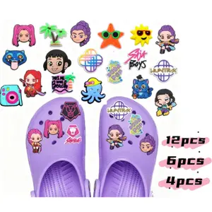 Multiple Styles Hole Shoe Flowers, Shoe Buckles, PVC Patch, Unisex All Seasons Decorations, Christmas Party Props