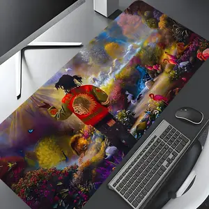 Fantasy World Design Extra Large Gaming Mouse Pad,,Aesthetic Desktop Drotection Pad,Washable Rubber Pad Non-Slip Lock Edge Multi-Size Mouse Pad Suitable For Home Office,Desktop Accessory,Good Gift for Family and friends