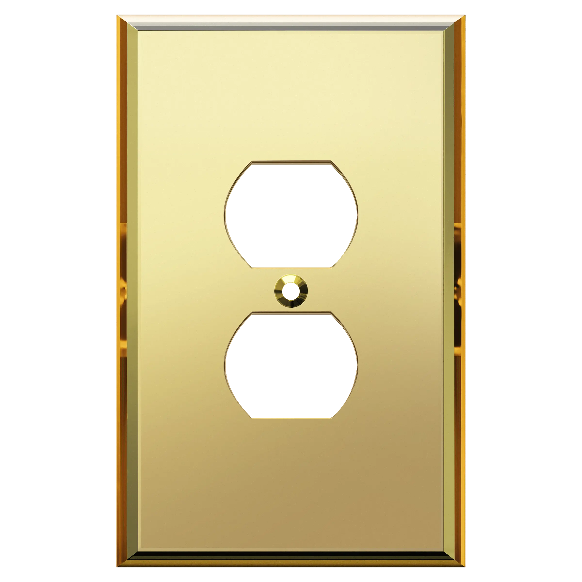 LIDER Oversized Acrylic Mirrored Duplex Wall Plate, Reflective Cover Plate for duplex outlet, Plexiglass Wall Plate, 1-Gang