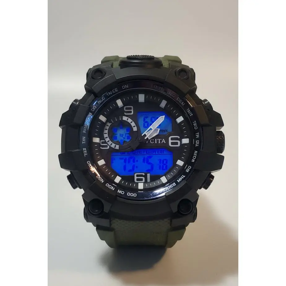 Activa Tactical Endurance X Invicta Men Digital Watch 54.5mm Green ACW435-004 Genuine Timepieces