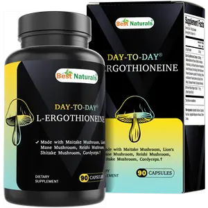 Best Naturals Day-to-Day L-Ergothioneine 25 mg with Maitake Mushrom, Lion's Mane Mushroom, Reishi Mushroom 90 Capsules