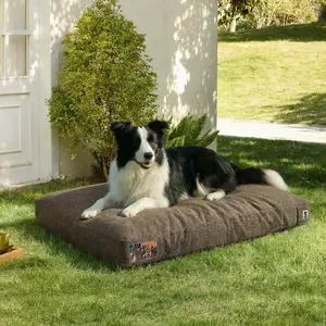 SYTOPIA Durable Indestructible Large Cushioned Dog Bed - Chew-Proof Waterproof Pet Crate Pad with Machine-Washable Removable Cover, Ideal for Indoor Crate Use (Waterproof Beds for Large Dogs), Large Cushioned Beds