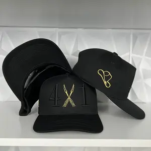 4X1 SnapBack hat- black