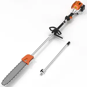 Pole Saw Gas Powered, 48CC 2-Stroke Pole Saws for Tree Trimming with 11.5in Cutting Bar, 16Ft Reach Cordless Pole Chainsaw Tree Trimmer for Tree Trimming and Branch Cutting