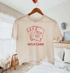 Wild Card Boxy Tee, Vintage Casino Graphic Shirt, Retro Cowgirl Aesthetic Outfit, Comfort Colors