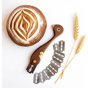 Bird Wooden Bread Lame, Handcrafted Dough Scoring  for Sourdough Slashing,Precision Scorer Tool with 10 Replacement