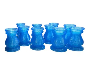 10 Blue Fancy Pillar Displays for Marbles up to 1" lot 5673