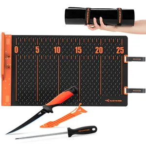 KastKing EZ Fillet Mat & Knife Set – Anti-Slip, Extra-Large Fish Cutting Board with Built-in Ruler, Sharp Knife Included, Easy Clean & Portable, Essential for Fishing Enthusiasts SummerVibes